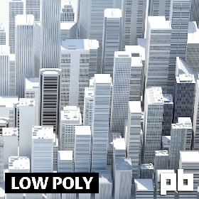 low poly city